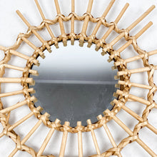 Load image into Gallery viewer, Vintage cane mirror, 1980's