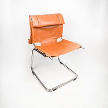 Load image into Gallery viewer, Cantilever chair in leatherette and steel, 1970's