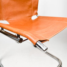 Load image into Gallery viewer, Cantilever chair in leatherette and steel, 1970's