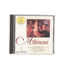 Laden Sie das Bild in den Galerie-Viewer, CD. Tomaso Albinoni. Concierto Nº 7 En Re Menor · Concierto Para Oboe Y Orquesta De Cuerdas, Op. 8, Nº 3 · Sinfonía Nº 5 En Re Mayor · Sonata En La Menor Para Violín Y Arpa · Adagio En Sol Menor