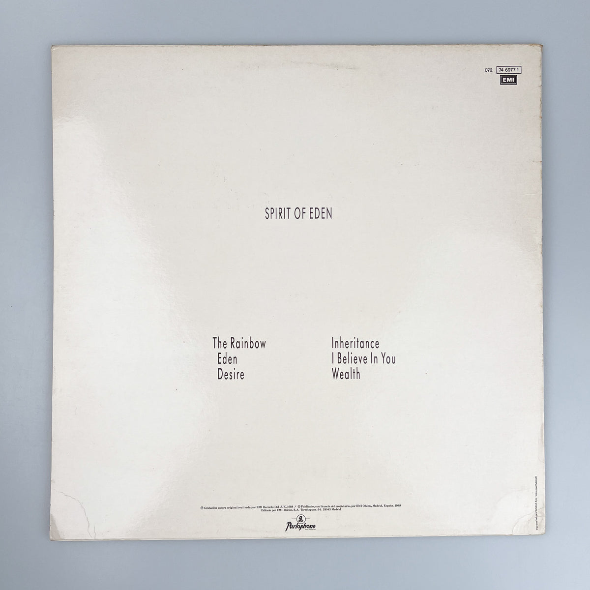 LP. Talk Talk. Spirit Of Eden – falsotecho
