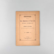 Load image into Gallery viewer, Conjunto de 3 documentos para la creación del Teatro Jofre, Ferrol. 1871-1897