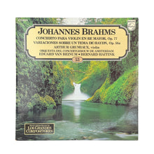 Load image into Gallery viewer, LP. Johannes Brahms, Arthur Grumiaux, Bernard Haitink, Concertgebouworkest, Eduard van Beinum. Concierto Para Violin En Re Mayor, Op. 77 Variaciones Sobre Un Tema De Haydn, Op. 56a