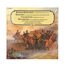 Cargar imagen en el visor de la galería, LP. Nikolai Rimsky-Korsakov - Alexander Borodin, Pyotr Ilyich Tchaikovsky, Modest Mussorgsky. La Gran Pascua Rusa / Danzas Polovtsianas de "El Príncipe Igor" / Obertura 1812 / Una Noche En El Monte Pelado