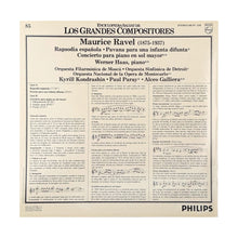 Cargar imagen en el visor de la galería, LP. Maurice Ravel, Moscow Philharmonic Orchestra, Detroit Symphony Orchestra, Kiril Kondrashin, Paul Paray, Orchestre National De L'Opéra De Monte-Carlo, Werner Haas. Rapsodia Española / Pavana Para Una Infanta Difunta / Concierto Para Piano En Sol Mayor