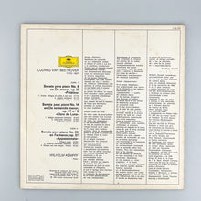 画像をギャラリービューアに読み込む, LP. Ludwig van Beethoven - Wilhelm Kempff. Sonata Nº 8 "Patética" / Sonata Nº 14 "Claro De Luna" / Sonata Nº 23 "Apassionata"