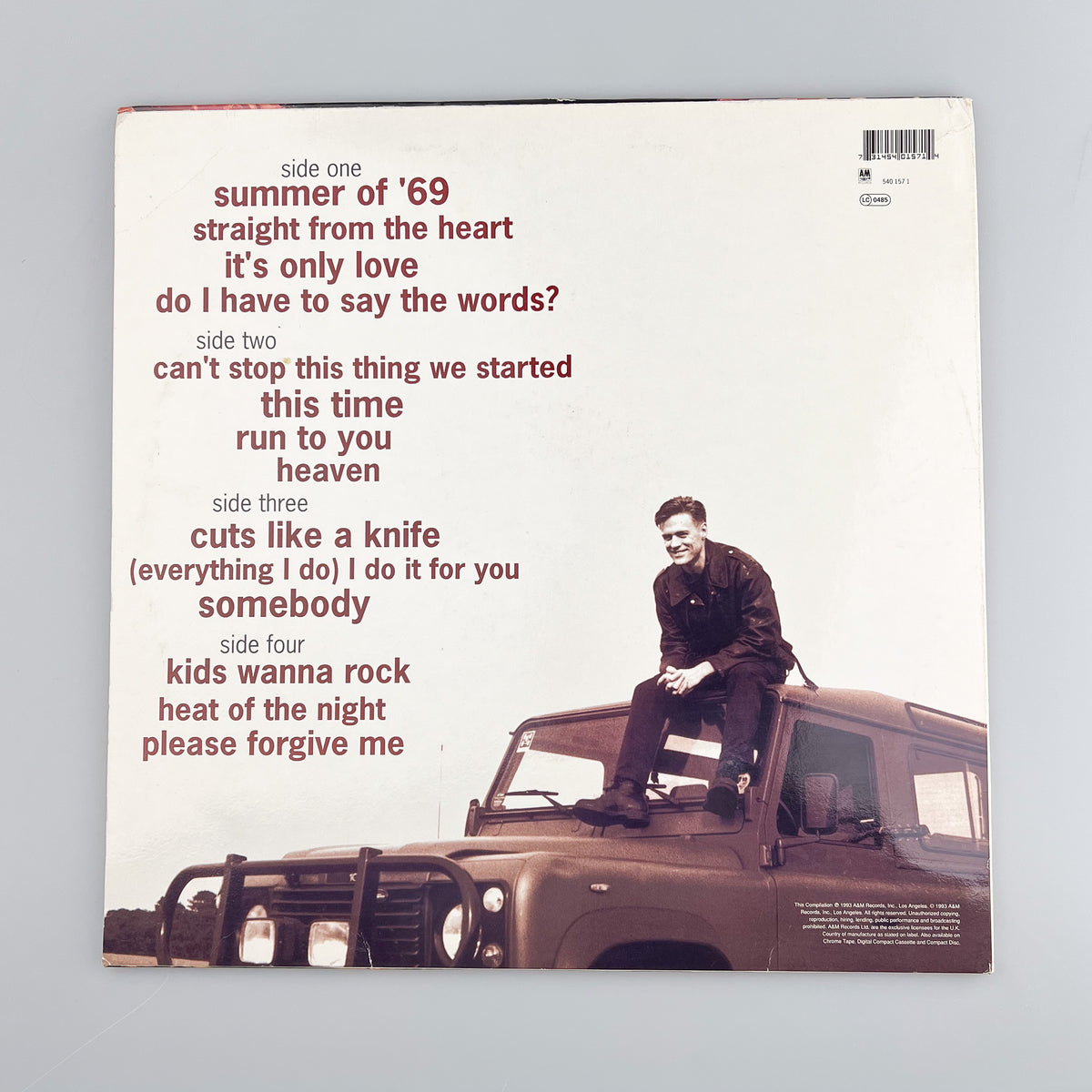 2xLP. Bryan Adams. So Far So Good – falsotecho
