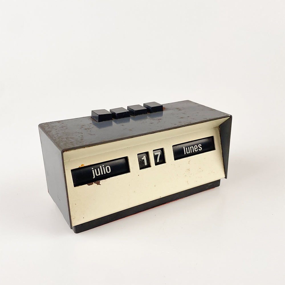 vintage】金属製永久デスクカレンダー