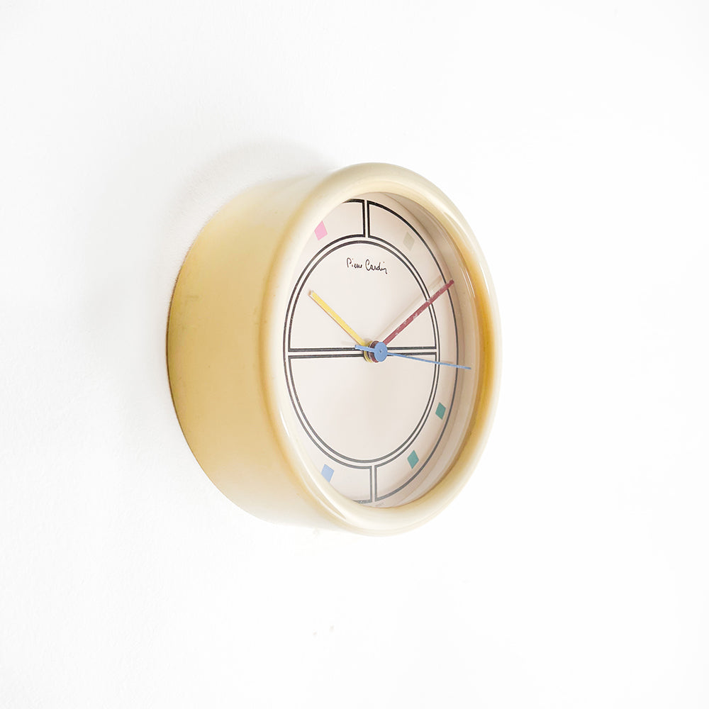 Pierre Cardin wall clock, 1980s – falsotecho
