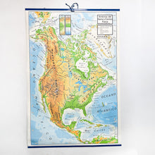 Laden Sie das Bild in den Galerie-Viewer, Physische und politische Karte von Nordamerika und Vicens-Vives Center, 1977.