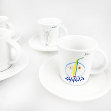 Charger l'image dans la galerie, Service à café en porcelaine Tognana dessin de Picasso, années 1980