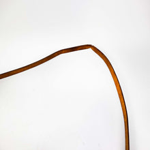 画像をギャラリービューアに読み込む, Espejo con marco de madera y cuero, 1950's