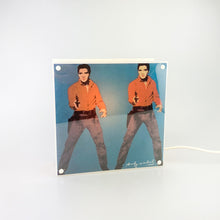 Load image into Gallery viewer, Andy Warhol, Elvis Double Blue Luxit Art Light lamp.
