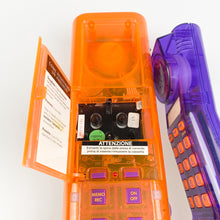 Cargar imagen en el visor de la galería, Teléfono Swatch Twinphone morado y naranja, 1989.