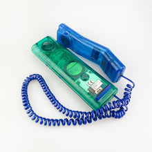 Charger l'image dans la galerie, Téléphone semi-transparent bleu et vert Swatch Twinphone, 1989.