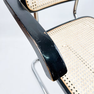 B64 or Cesca chair designed by Marcel Breuer in 1928. 