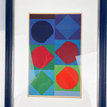 Cargar imagen en el visor de la galería, Litografía Beryll de Victor Vasarely enmarcada, 1970's
