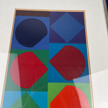 Cargar imagen en el visor de la galería, Litografía Beryll de Victor Vasarely enmarcada, 1970's
