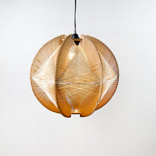 Load image into Gallery viewer, Raffia and wood ceiling lamp, 1970&#39;s 
