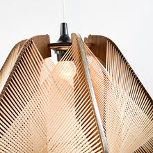 Load image into Gallery viewer, Wooden and raffia lamp, 1970s
