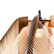 Load image into Gallery viewer, Wooden and raffia lamp, 1970s
