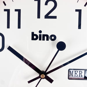 Reloj de pared Bino con calendario, 1980's