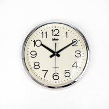 Load image into Gallery viewer, Silver Bino wall clock, 1980&#39;s 
