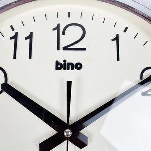 Silver Bino wall clock, 1980's 