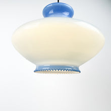 Cargar imagen en el visor de la galería, Lámpara de techo de cristal opalina, 1970&#39;s

