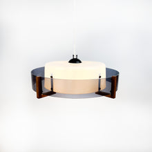 Load image into Gallery viewer, Plastic and wood ceiling lamp, 1970&#39;s 
