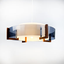 Load image into Gallery viewer, Plastic and wood ceiling lamp, 1970&#39;s 
