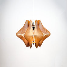 Load image into Gallery viewer, Wood and raffia ceiling lamp, 1980s  
