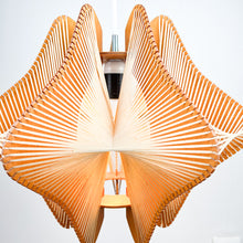 Load image into Gallery viewer, Wood and raffia ceiling lamp, 1980s  
