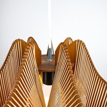 Load image into Gallery viewer, Wood and raffia ceiling lamp, 1980s  
