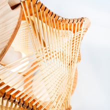 Load image into Gallery viewer, Wooden and raffia lamp, 1970s
