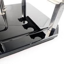 画像をギャラリービューアに読み込む, 1950年代の黒ガラスと金属の筆記具セット
