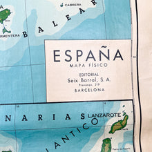 Charger l&#39;image dans la galerie, Carte physique de l&#39;Espagne Seix Barral, 1959.
