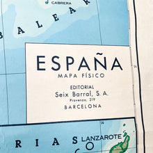 이미지를 갤러리 뷰어에 로드 , Mapa Físico de España Seix Barral, 1969.
