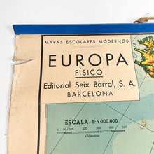 Charger l&#39;image dans la galerie, Carte physique de l&#39;Europe Seix Barral, 1969
