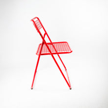 画像をギャラリービューアに読み込む, フェデリコ・ジナー社製の金属製折りたたみ椅子モデル085、1970年代。

