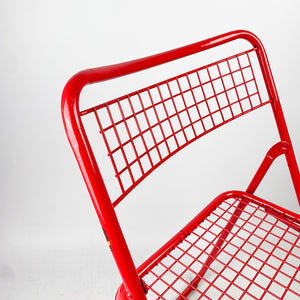 フェデリコ・ジナー社製の金属製折りたたみ椅子モデル085、1970年代。