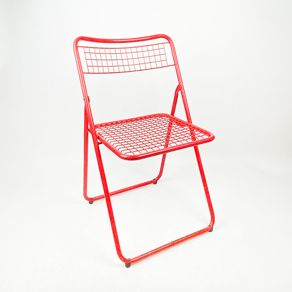 Chaise 085 fabriquée par Federico Giner, années 1980. Rouge.
