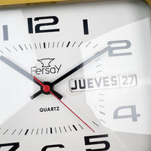 Cargar imagen en el visor de la galería, Reloj de pared Fersay con fecha, 1970's
