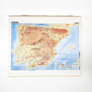 Mapa Físico y Político de España. Editado por Edigol, 1976