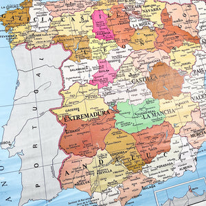 Mapa Físico y Político de España. Editado por Edigol, 1976