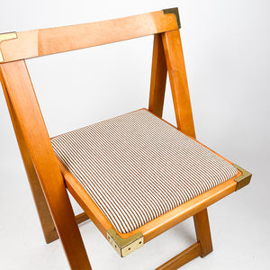 Chaise pliante Gascón en bois et tissu, années 1970