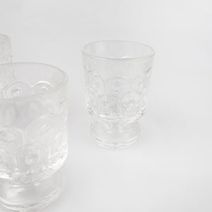 Suite de 3 verres en cristal, années 1970