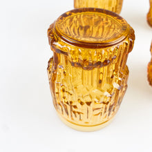 Load image into Gallery viewer, Amber Crystal Tumblers, 1970&#39;s 
