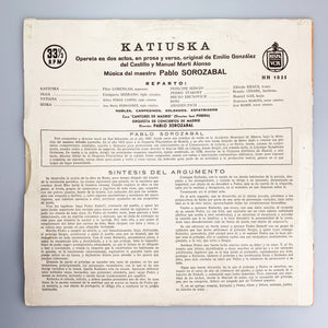 LP, Gat. Orquesta De Conciertos De Madrid. Katiuska