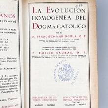 画像をギャラリービューアに読み込む, La Evolución Homogénea del Dogma Católico, F Marin-Sola, O.P. BAC
